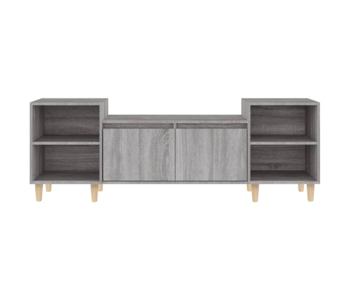 Mueble para TV madera contrachapada gris Sonoma 160x35x55 cm