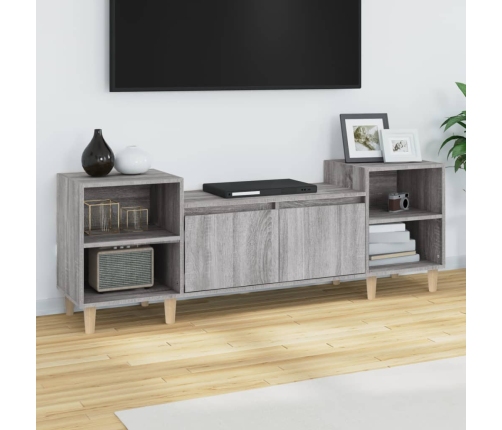 Mueble para TV madera contrachapada gris Sonoma 160x35x55 cm