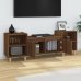 Mueble para TV madera contrachapada marrón roble 160x35x55 cm