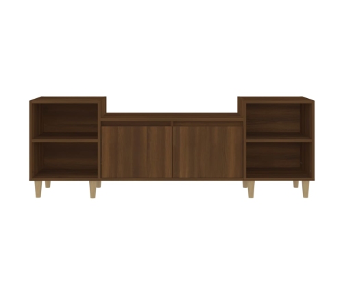 Mueble para TV madera contrachapada marrón roble 160x35x55 cm