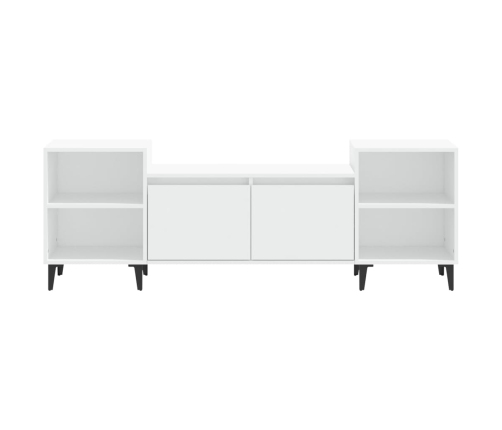 Mueble para TV madera contrachapada blanco 160x35x55 cm