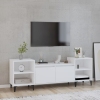 Mueble para TV madera contrachapada blanco 160x35x55 cm