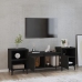 Mueble para TV madera contrachapada negro 160x35x55 cm