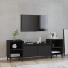 Mueble para TV madera contrachapada negro 160x35x55 cm