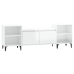 Mueble para TV madera contrachapada blanco brillo 160x35x55 cm