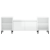 Mueble para TV madera contrachapada blanco brillo 160x35x55 cm