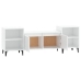 Mueble para TV madera contrachapada blanco brillo 160x35x55 cm