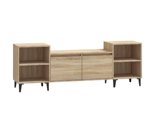 vidaXL Mueble para TV madera contrachapada roble Sonoma 160x35x55 cm