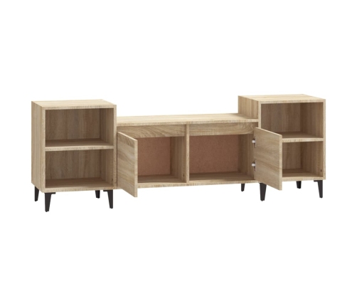 Mueble para TV madera contrachapada roble Sonoma 160x35x55 cm