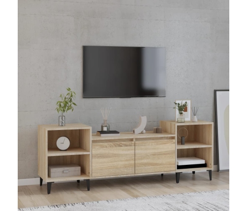 Mueble para TV madera contrachapada roble Sonoma 160x35x55 cm