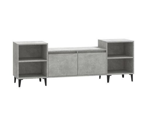 Mueble para TV madera contrachapada gris hormigón 160x35x55 cm