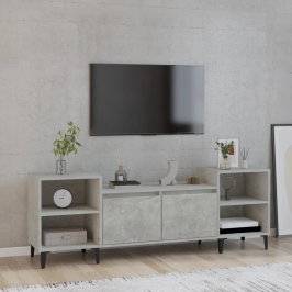 Mueble para TV madera contrachapada gris hormigón 160x35x55 cm