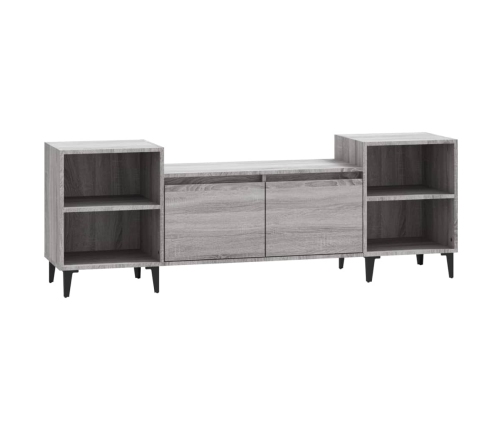 vidaXL Mueble para TV madera contrachapada gris Sonoma 160x35x55 cm