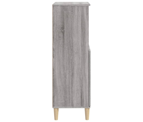 Aparador alto de madera contrachapada gris Sonoma 60x36x110 cm