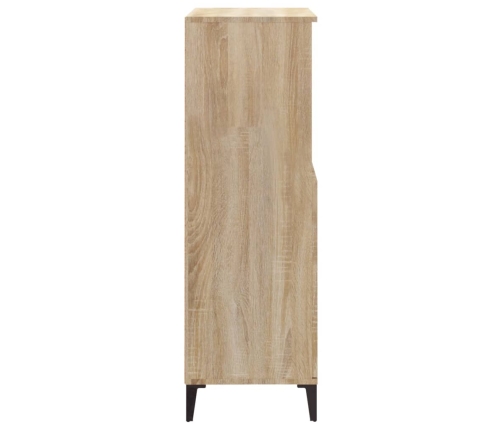 Aparador alto madera contrachapada color roble 60x36x110 cm