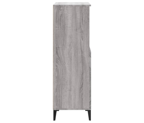 Aparador alto de madera contrachapada gris Sonoma 60x36x110 cm