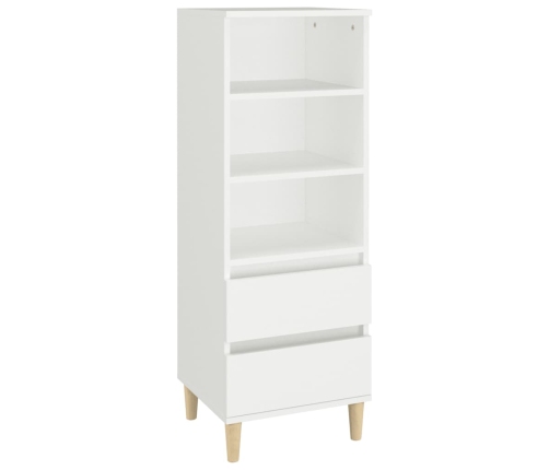 Aparador alto madera contrachapada blanco 40x36x110 cm