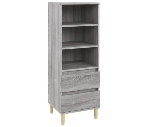 Aparador alto madera contrachapada gris Sonoma 40x36x110 cm