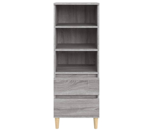 Aparador alto madera contrachapada gris Sonoma 40x36x110 cm