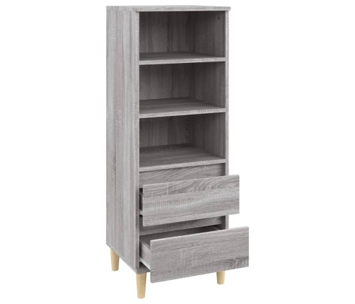 Aparador alto madera contrachapada gris Sonoma 40x36x110 cm