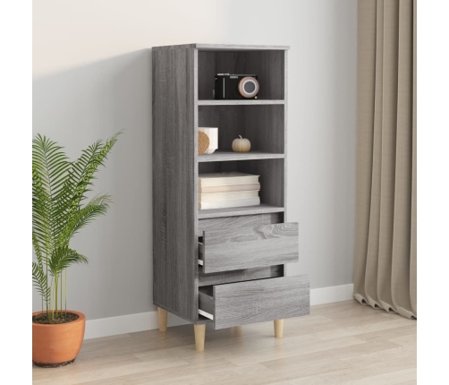 Aparador alto madera contrachapada gris Sonoma 40x36x110 cm