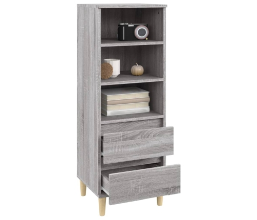 Aparador alto madera contrachapada gris Sonoma 40x36x110 cm