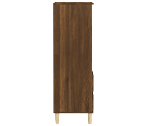 Aparador alto madera contrachapada roble marrón 40x36x110 cm