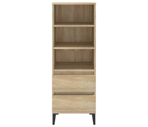 Aparador alto madera contrachapada roble Sonoma 40x36x110 cm