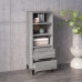 Aparador alto madera contrachapada gris Sonoma 40x36x110 cm