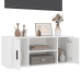 Mueble para TV madera contrachapada blanco 100x35x40 cm