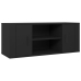 vidaXL Mueble para TV madera contrachapada negra 100x35x40 cm