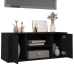 vidaXL Mueble para TV madera contrachapada negra 100x35x40 cm