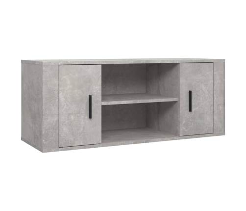 Mueble para TV contrachapada gris hormigón 100x35x40 cm