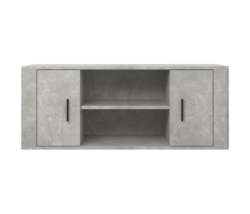 Mueble para TV contrachapada gris hormigón 100x35x40 cm