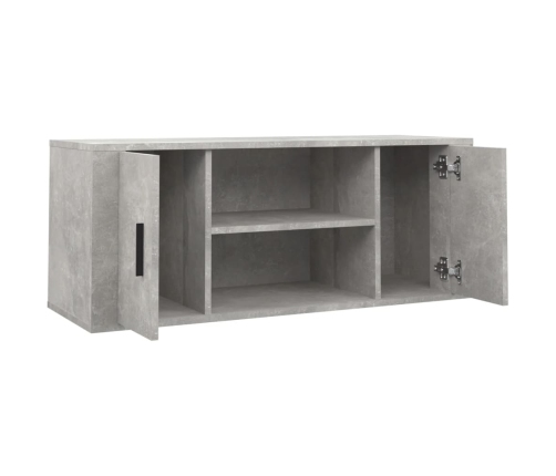 Mueble para TV contrachapada gris hormigón 100x35x40 cm