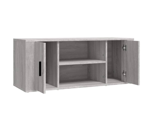 Mueble de TV madera contrachapada gris Sonoma 100x35x40 cm