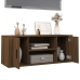 Mueble TV madera contrachapada color marrón roble 100x35x40 cm