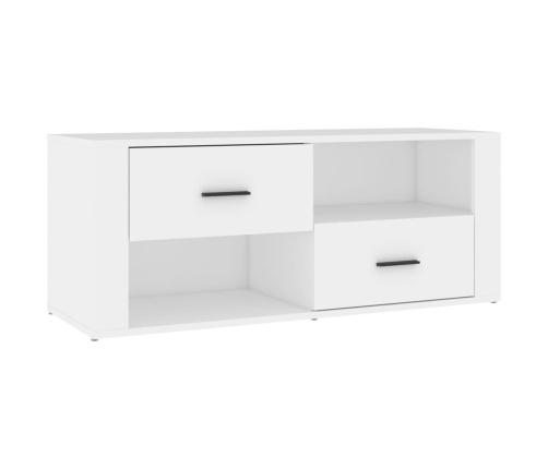 Mueble para TV madera contrachapada blanco 100x35x40 cm