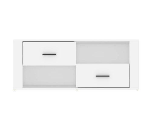 Mueble para TV madera contrachapada blanco 100x35x40 cm