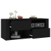 Mueble para TV madera contrachapada negra 100x35x40 cm