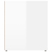 Mueble de TV madera contrachapada blanco brillo 100x35x40 cm