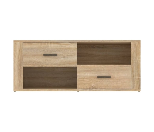 Mueble para TV madera contrachapada color roble 100x35x40 cm