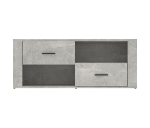 vidaXL Mueble para TV contrachapada gris hormigón 100x35x40 cm