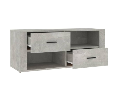 vidaXL Mueble para TV contrachapada gris hormigón 100x35x40 cm