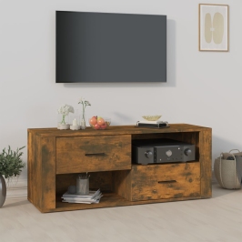 Mueble para TV madera contrachapada roble ahumado 100x35x40 cm