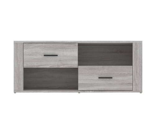 Mueble de TV madera contrachapada gris Sonoma 100x35x40 cm