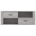 Mueble de TV madera contrachapada gris Sonoma 100x35x40 cm