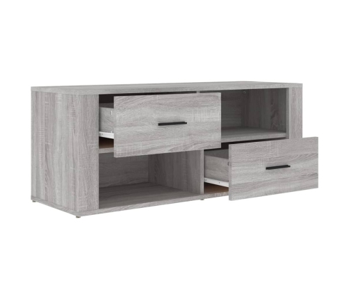 Mueble de TV madera contrachapada gris Sonoma 100x35x40 cm