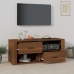 Mueble TV madera contrachapada color marrón roble 100x35x40 cm