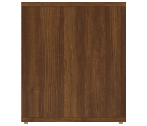 Mueble TV madera contrachapada color marrón roble 100x35x40 cm